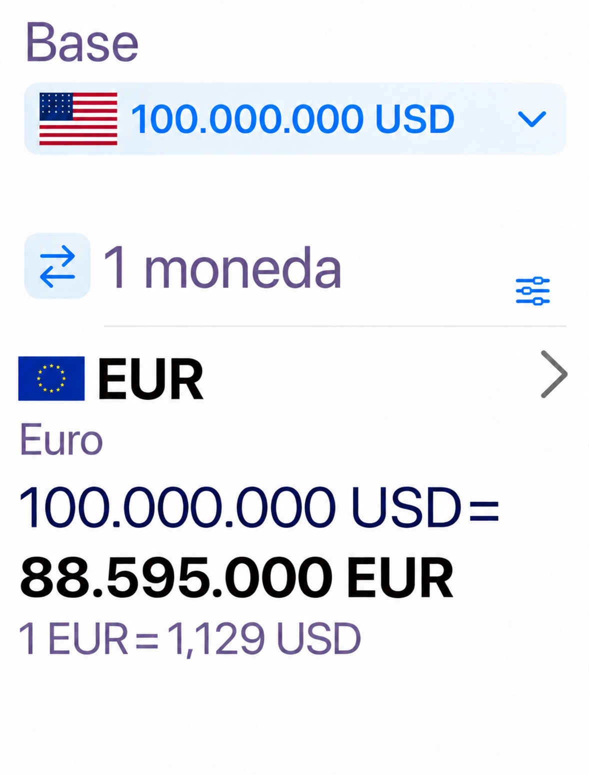 ExNook · iPhone · 100.000.000 USD = 88.595.000 EUR