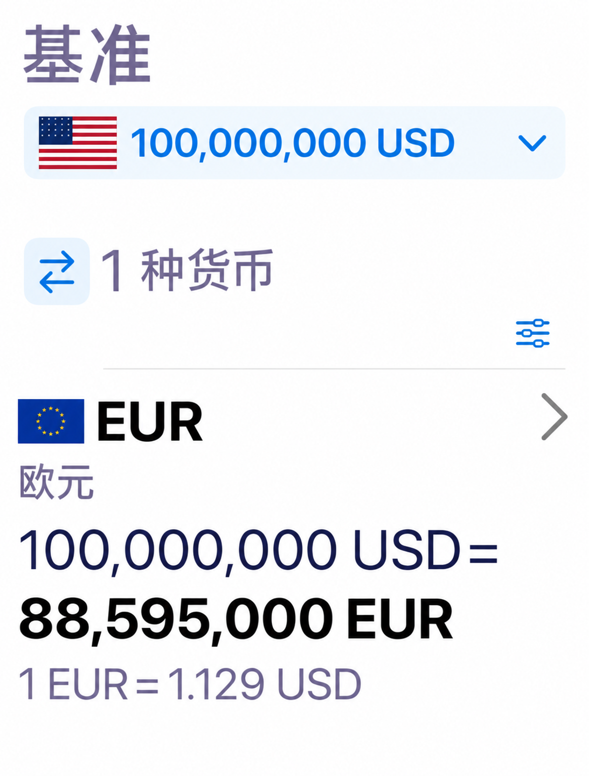 ExNook · iPhone · 100,000,000 USD = 88,595,000 EUR
