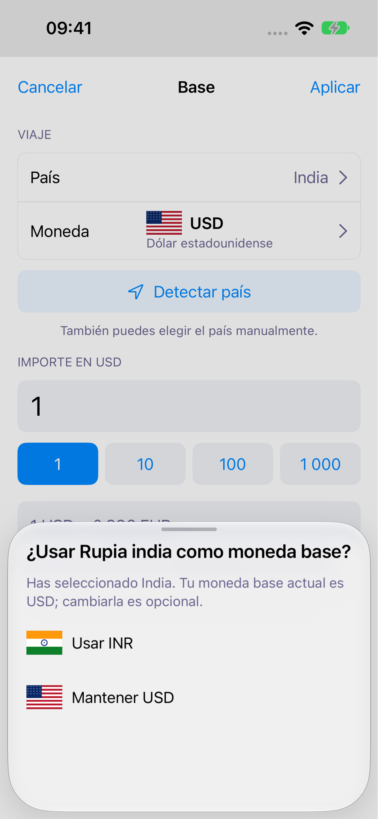 ExNook · iPhone · Al llegar: aceptar o conservar · INR / USD