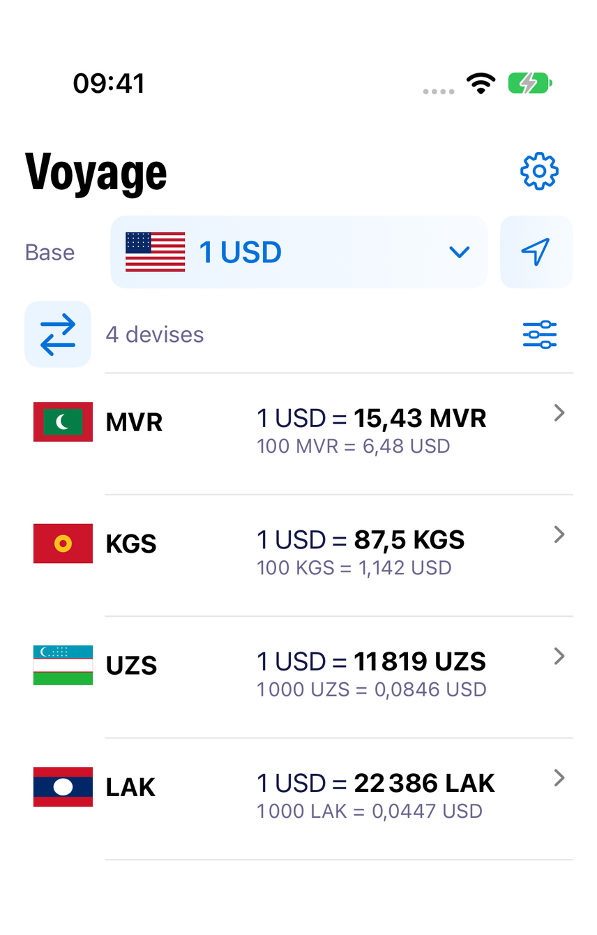 ExNook · iPhone · MVR · KGS · UZS · LAK